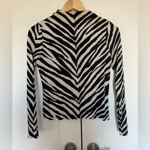 Zebra Pleated Top